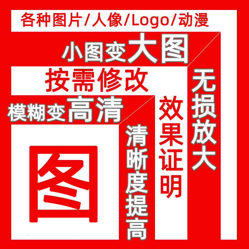 图片模糊变清晰无损放大人像/logo/动漫高清修复ps图片处理修改 商务/设计服务 平面广告设计 原图主图