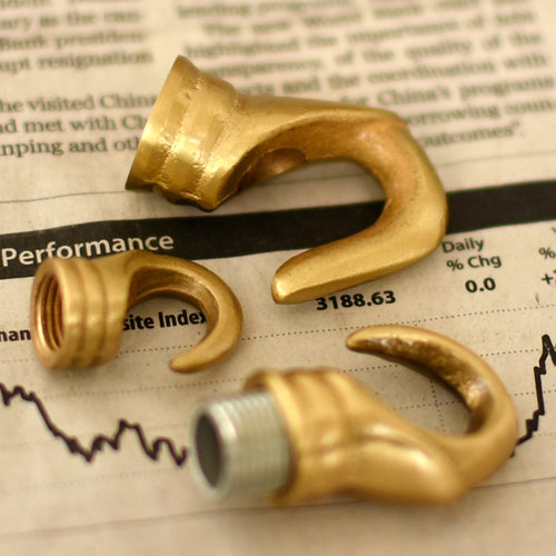 全黄铜开闭口挂钩复古LOFT吊灯