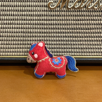C5527刺绣小马布艺胸针