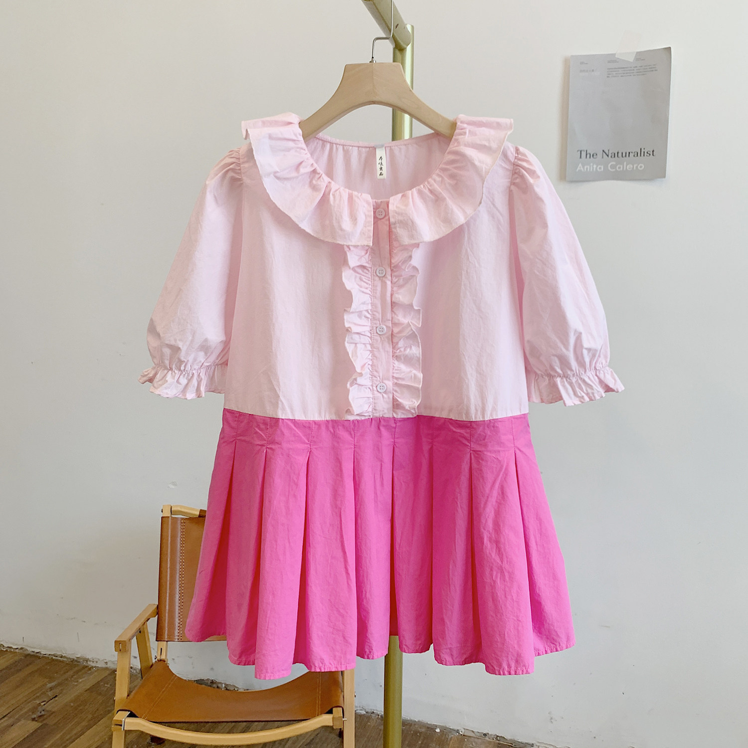 Y2805拼色半开扣娃娃领短袖衬衫,女装/女士精品,衬衫,淘宝优惠券,粉丝福利购,淘宝优惠卷