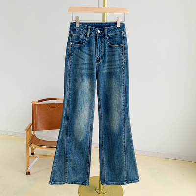 C5717微弹牛仔喇叭裤