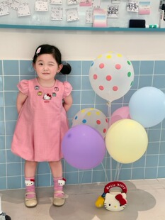 原创设计2026夏季新款女童可爱卡通短袖连衣裙儿童宝宝花苞公主裙