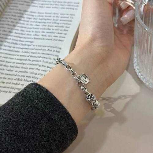 s925银手链女简约轻奢高级感