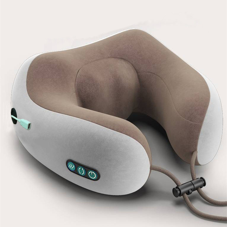 U型颈椎按摩枕电动护颈仪3D记忆棉电动揉捏肩部按摩仪