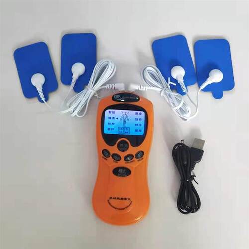 双输出按摩器 充电型颈椎脉冲仪多功能迷你按摩器数码按摩仪