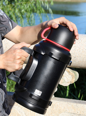 特大保温壶304不锈钢户外钓鱼6升大口径车载水壶4L旅行长效保温杯