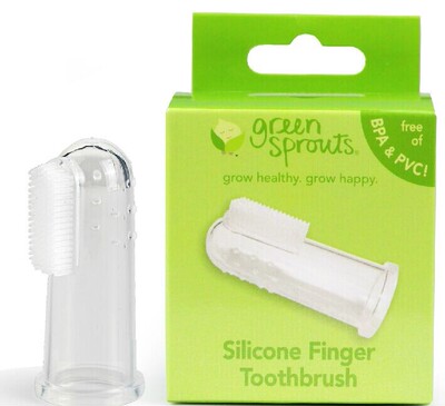 美国Green Sprouts小绿芽 硅胶婴儿指套乳牙刷/训练牙刷/护齿牙刷