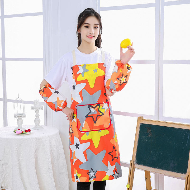 围裙防水美术书法工作服厨房防油防污反穿衣女大人罩衣免洗包邮