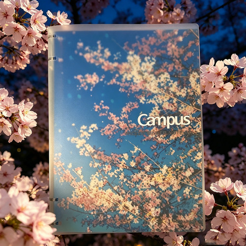 日本KOKUYO国誉Campus四孔活页本春日樱风B5可拆卸笔记本子不硌手