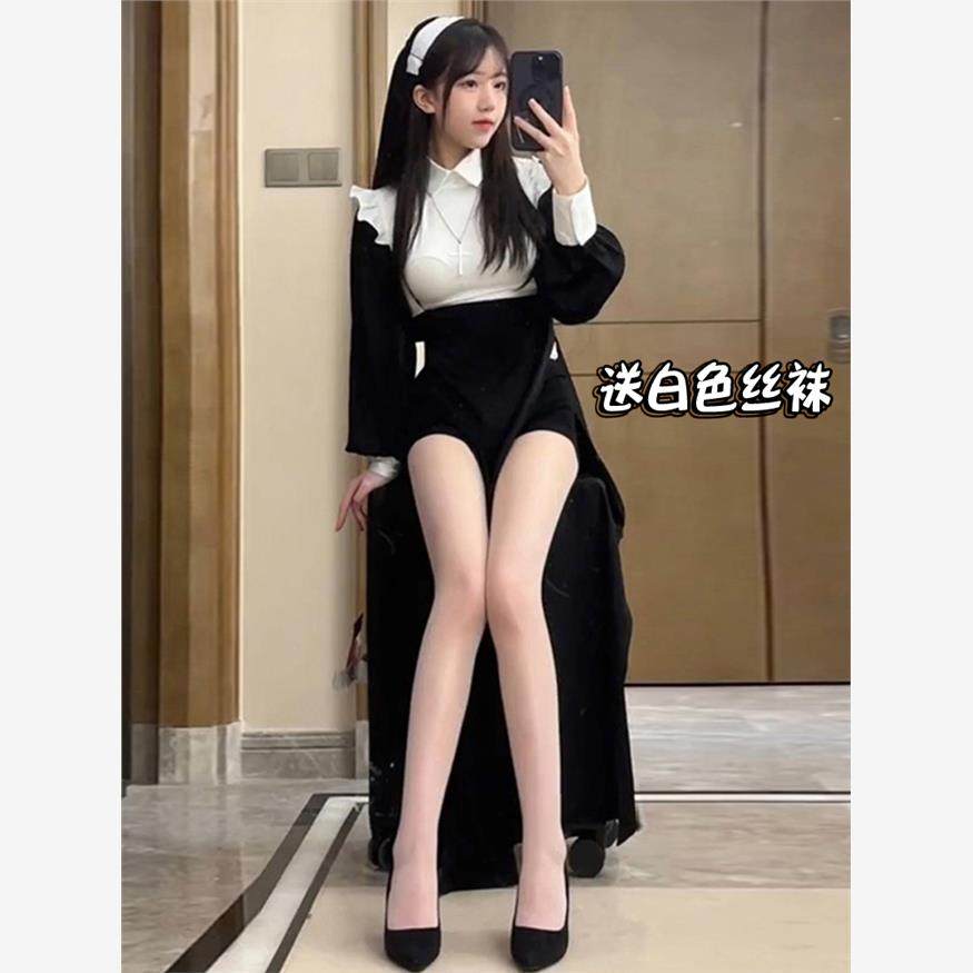 修女服cos女装抖音性感变装制服cosplay大码旗袍送礼物万圣节套装,模玩/动漫/周边/娃圈三坑/桌游,Cosplay女装/cos女装,淘宝优惠券,粉丝福利购,淘宝优惠卷