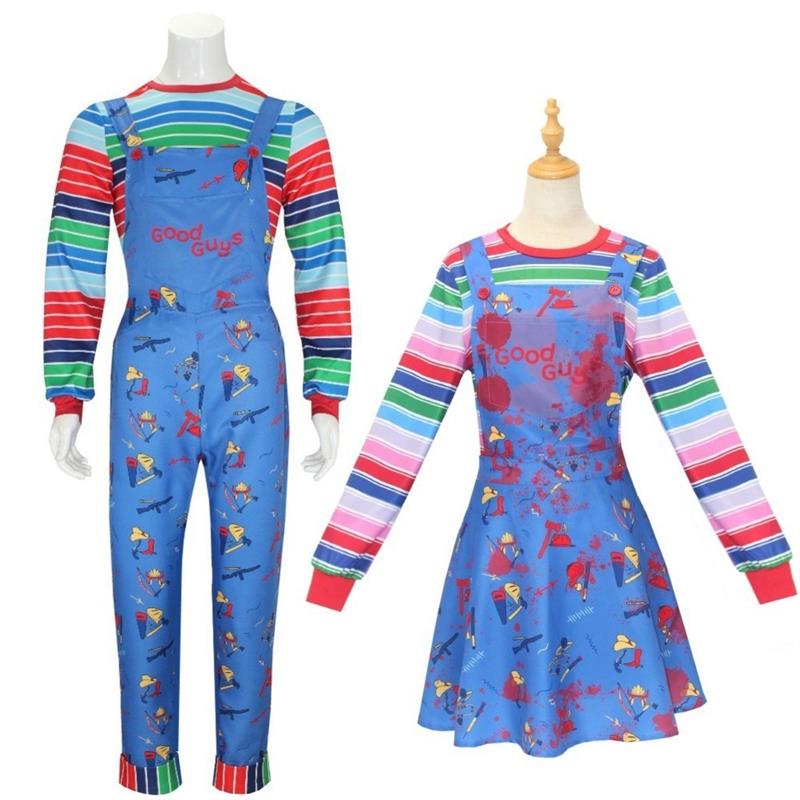 现货鬼娃恰吉第二季cos服鬼娃回魂Chucky背带裤表演cosplay