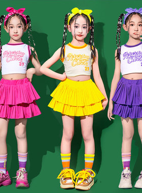 六一女童爵士舞服装女孩jazz时髦走秀街舞潮装幼儿童啦啦队演出服