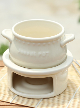 日式冰淇淋火锅 巧克力火锅 套装 Fondue 陶瓷瑞士芝士奶酪火锅炉