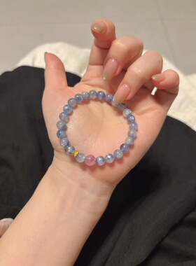 2026年新款蓝晶石手链女款小众叠戴手串紫色饰品转运招财