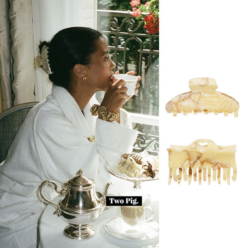 老钱风美拉德抓夹法式复古高级感