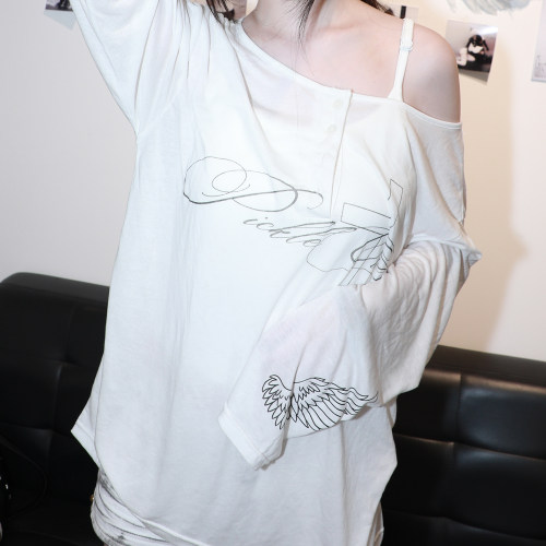 梁拌泡菜#圣光天使#罩衫女款宽松显瘦防晒上衣春夏薄款长袖T恤
