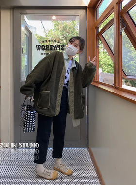 梨形女生看过来◆上身巨舒服HK锥形磨毛休闲裤秋冬九分靴裤B20203