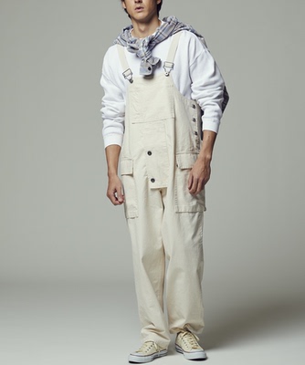 微瑕秒杀◆日单贵牌男女同款背带裤工装连体服休闲宽松I10304