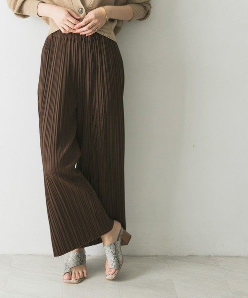 日本urban research三宅风春夏阔挺日系休闲百褶裤