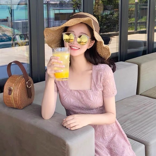 小末家 kiwicandy 元的生日裙 灰分蕾丝复古连衣裙 温温柔柔