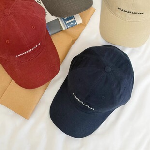 显白不挑人 多色可选 韩系欧尼本命帽 复古纯棉棒球帽