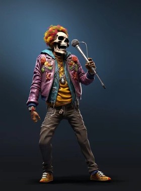 适用于办公桌汽车挂件恐怖车载挂饰亚克力平面骷髅雕像万圣节装饰