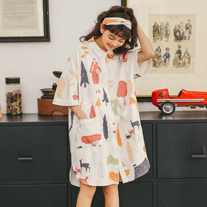 纯棉短袖睡裙女夏