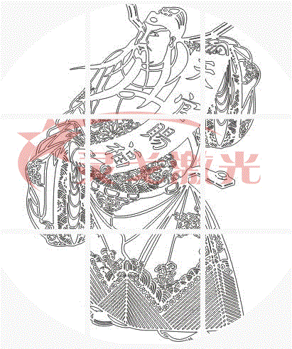 天官赐福 矢量图 工艺品雕刻图纸 激光切割线切割dxf图纸
