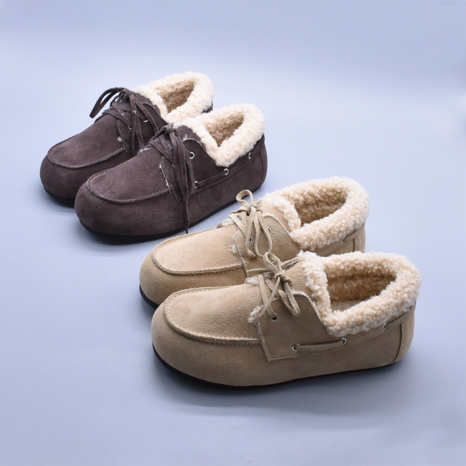 百搭牛皮豆豆鞋女包子鞋秋冬款加绒蝴蝶结橡胶底软底防滑休闲鞋潮,女鞋,乐福鞋（豆豆鞋）,淘宝优惠券,粉丝福利购,淘宝优惠卷