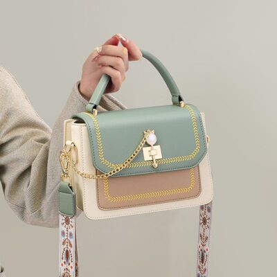 Viney包包女牛皮斜挎包时尚单肩包轻奢小方包bags生日礼物送女友