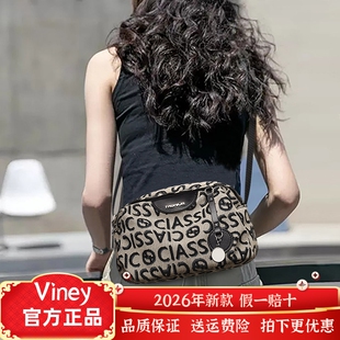 Viney斜挎包女包包女包帆布休闲牛仔腰包运动单肩包生日礼物时尚