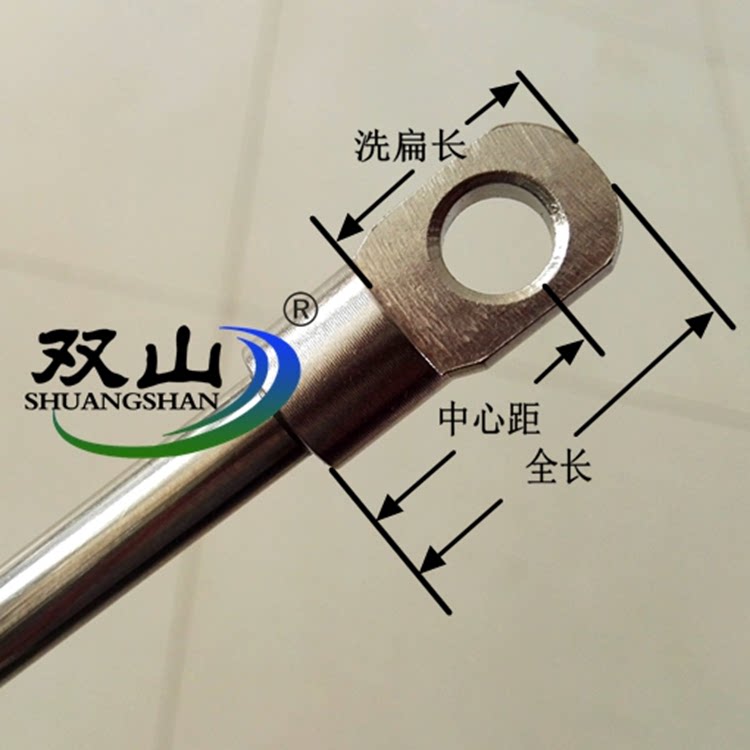 304气弹簧 支撑杆 液压杆 气动杆不锈钢 伸缩杆连接头 扁接头孔8