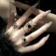 Wome Zircon Punk Gothic Finger Black Spider for Animal Rings
