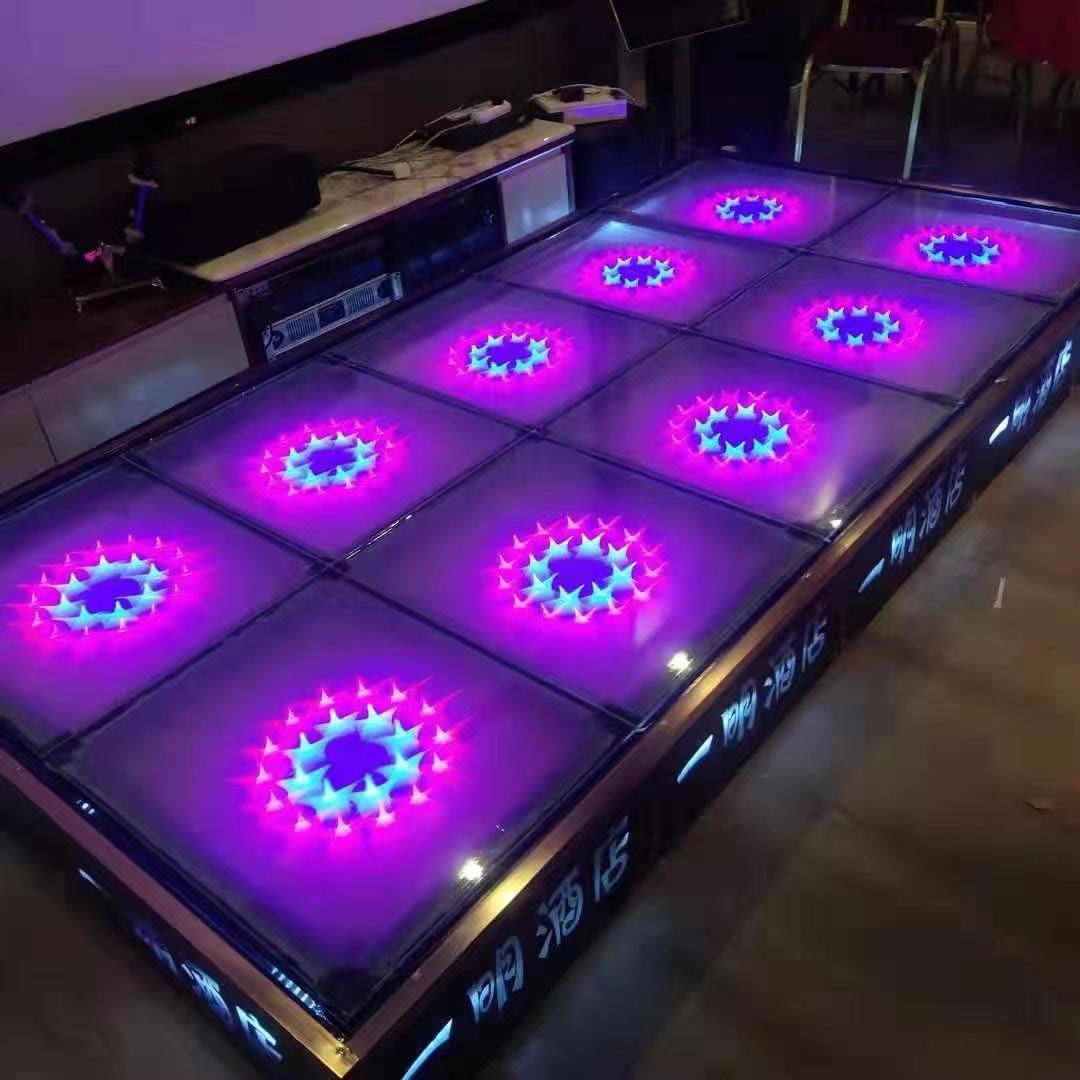 弹簧舞台ktv声控全彩地颤舞台迪厅发光定制  酒吧蹦迪台跳舞台