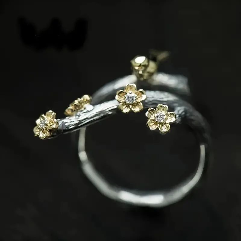 Vintage Dead e Blossom Bird Ring Lucky Ring Personalized Boh