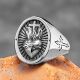 Punk Religious Heart Steel God Stainless Rings Cross Mens