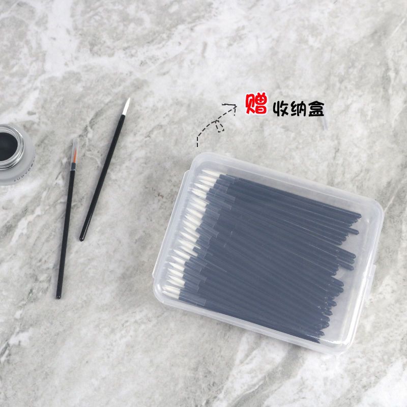 带盖帽 一次性眼线刷便携唇线棒遮瑕笔口红小刷子睫毛刷眉梳