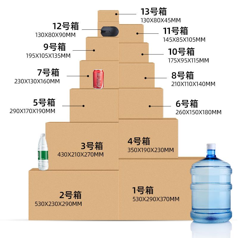 纸箱快递包装箱电商物流打包发货纸盒邮政半高纸箱