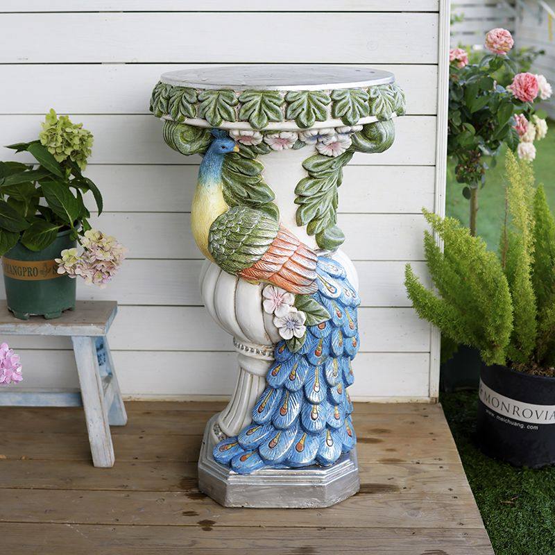 孔雀庭院装饰摆件创意别墅阳台布置户外北欧罗马柱花架花盆底座,家居饰品,户外/庭院摆件,淘宝优惠券,粉丝福利购,淘宝优惠卷