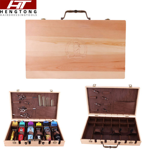 发型师美发工具箱barber油头电推剪刀梳子理发师收纳盒密码手提箱