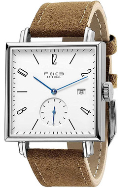 意大利正品fm301方形机械表全自动休闲简约男士镂空