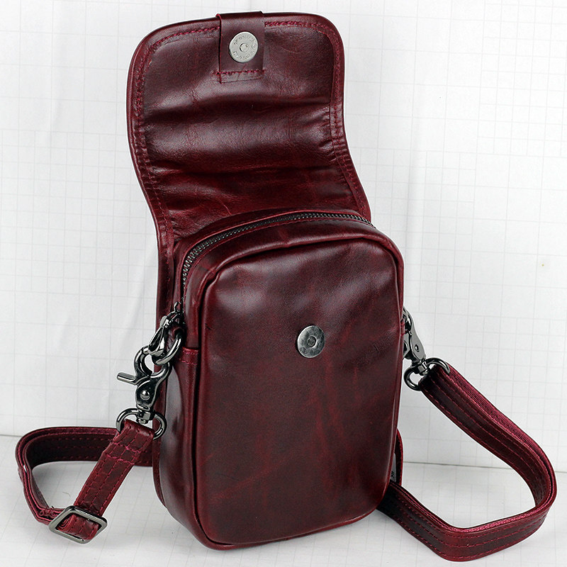 真皮手机包头层牛皮男女斜挎小包简约休闲时尚单肩包迷你小挎包
