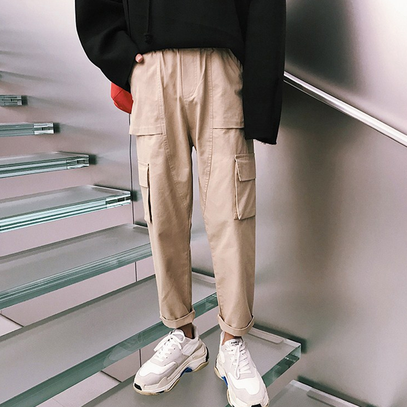 BFÄÐÓÑ·ç Ïļ¾Ð¿îÈÕϵ³±Á÷ֱͲÐÝÏпãÅ®´¿É«¿íËÉÔ˶¯ÖÐÐÔ¹¤×°¿ã