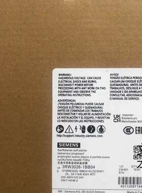 （议价)3RW3026-2BB14 软启动