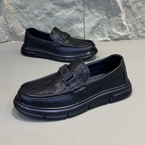 新款真皮商务休闲豆豆男鞋软底鞋