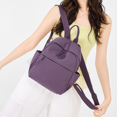 新款时尚百搭牛津布双肩包女包休闲通勤背包防水尼龙旅行包妈咪包