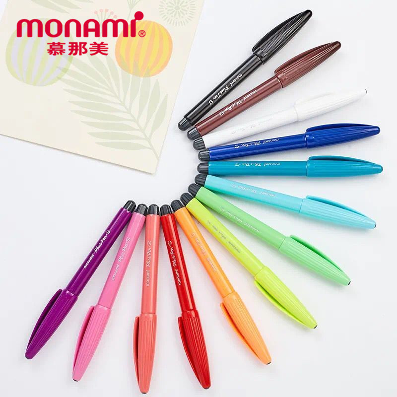 慕那美纤维笔手绘勾线笔速写3支