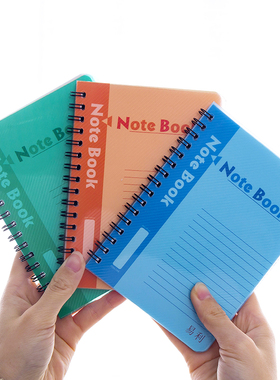 满28包邮易利A5线圈本子B5彩色A4螺旋本侧翻PP面办公记事本笔记本