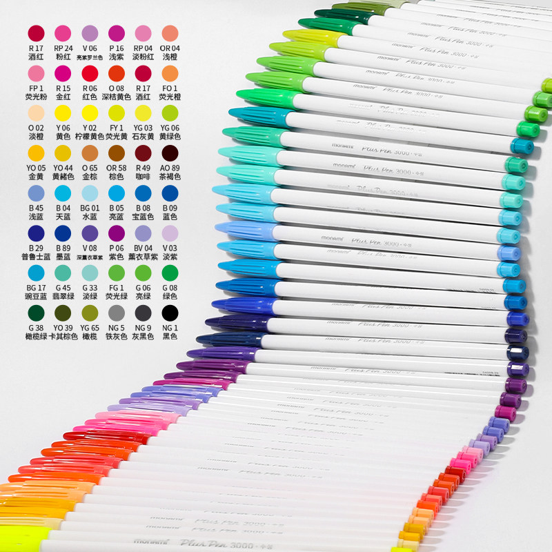 한국어 모나미 P3000 수채화 펜 손계좌 노트 후크라인 펜 컬러펜 모나미 젤펜
