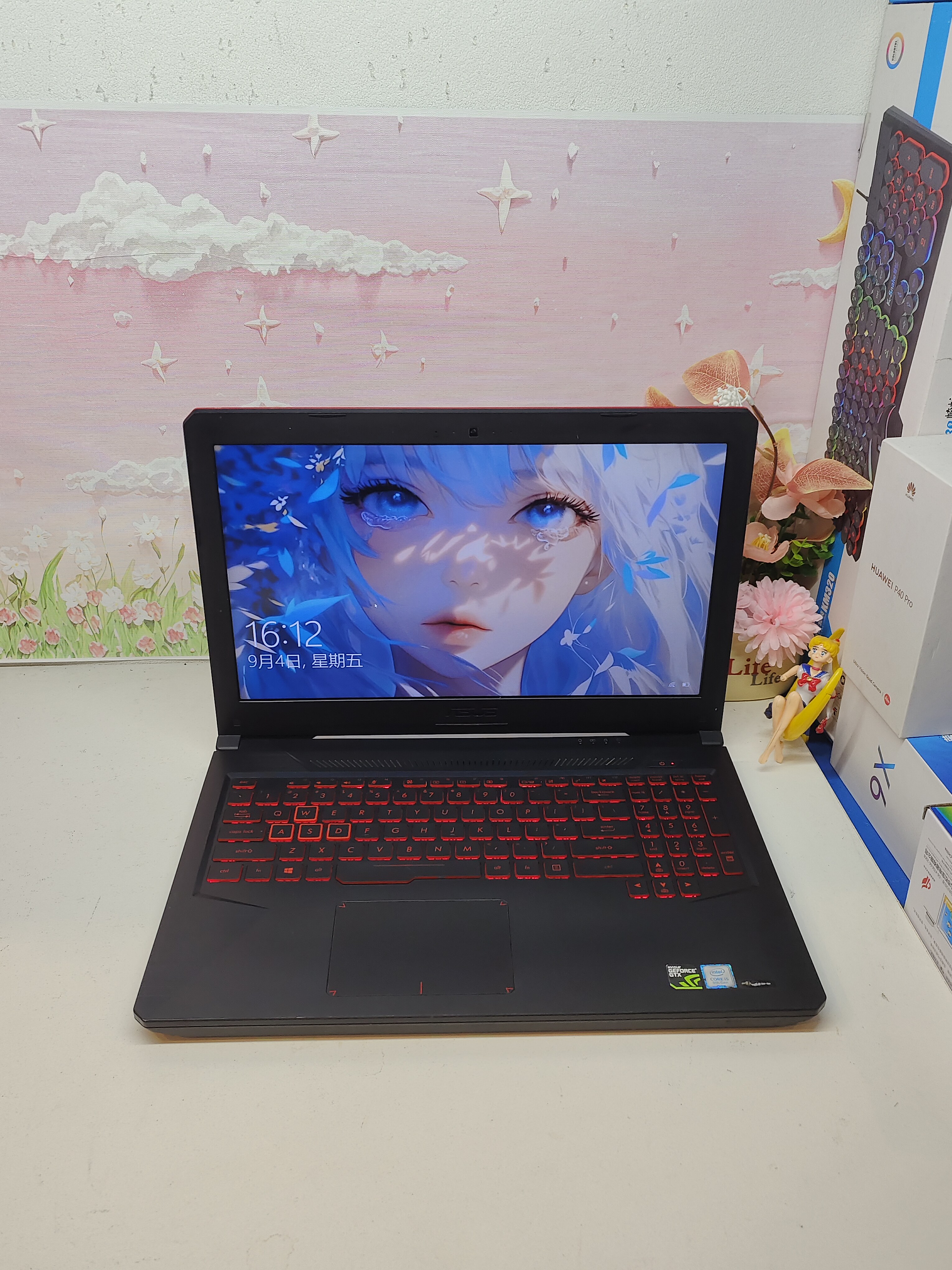 二手华硕TUF飞行堡垒游戏本，i5四核，GTX1050 4G独显，15.5寸屏图片